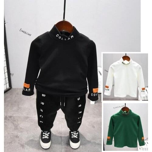 2-6Y Boys Clothing Sets 2020 Autumn Winter Toddler Boys Clothes Outfit Kids 3-Color T-Shirt and Pants Tracksuit For Children