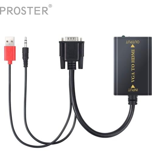 POSTER 1080P VGA+2CH audio to HDMI DH output converter VGA to HDMI converter support HDMI 1.3b for PC,DVD,Multimedia player