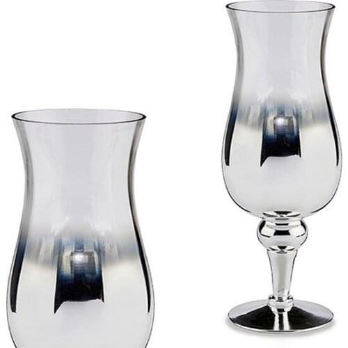 Candleholder Crystal Silver Transparent (13 x 35 x 13 cm)