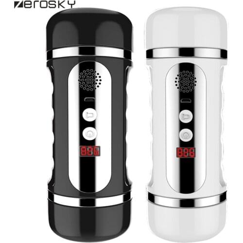 Zerosky Realistic Sex Oral 3D Deep Throat Vibrator Sex Toys for Men Electronic Counting Real Vagina Vibrator Massager