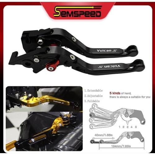 SEMSPEED Motorcycle Handle Brakes Lever For Kawasaki VULCAN S 650 vulcan s 650 2015-2020 CNC Folding Extendable Clutch Levers