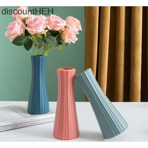 Modern Vases Decoration Home Nordic Style Flower Arrangement Living Room Origami Flower Pot For Interior Plastic
