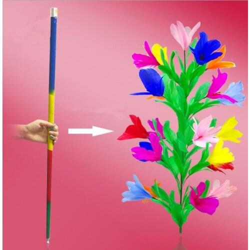 Steel Magic Vanishing Cane To Flower (21 Flower) - Magic Tricks, Cane To Flower,Stage Magic,Close Up,Comedy,Magician Wand Metal
