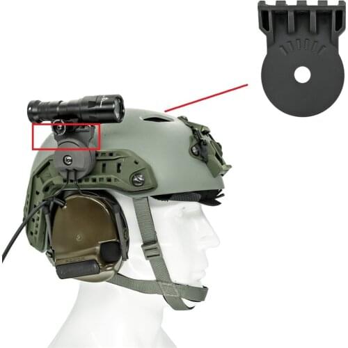 Tactical headset COMTAC bracket ARC OPS CORE helmet bracket rail adapter and tactical flashlight mounting kit platform Gray