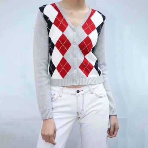 UNUTH Girls Slim Bomb Knitted Cardigan Sweaters 2020 Autumn Fashion Ladies Vintage Knitwear Streetwear Women Chic