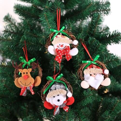 2020 Christmas tree decorations Santa Claus Ornaments doll for Christmas tree mini toy Hang Decorations Enfeites De Natal AA071