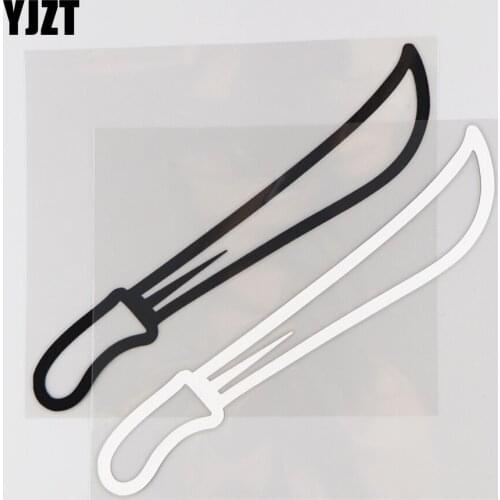 YJZT 17CM*15.6CM Weapon Knife Cartoon Pattern Vinyl Decal Decoration Car Sticker 1A-0503