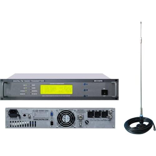 ZHC618F 30W fm radio broadcast transmitter PLL DSP audio and CA200 car sucker antenna a kit