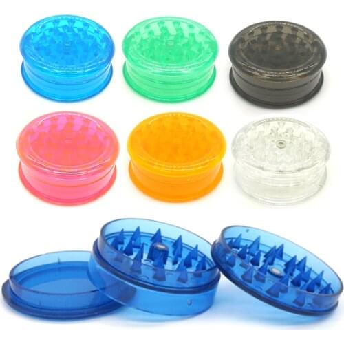 1pcs Plastic Tobacco Grinder 6 Colors Herbal Herb Crusher Smoke Spice 3 Layer Grinders Smoking Accessories Amoladora Pipe