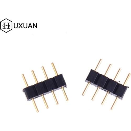 10PCS 4 Pin 10mm LED Splitter Cable LED Strip Connector for 5050 RGB LED Light Strips Female to Male LED Connectors