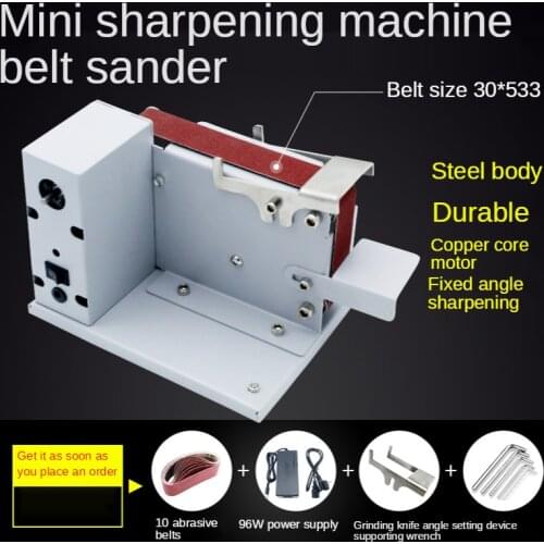 110-240V Mini mini sand belt machine DIY polishing machine grinding machine fixed Angle grinding knife cutting edge machine type