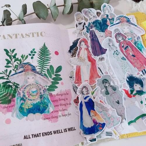 18pcs Anime Magical Girl stickers/Scrapbooking Stickers /Decorative Sticker /DIY Craft Photo Albums