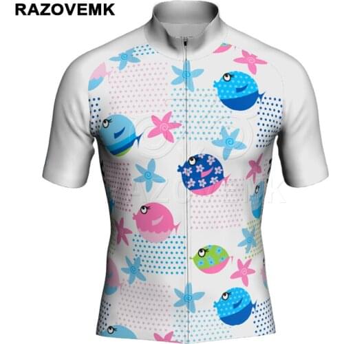 2018 RAZOVEMK OCEAN Cycling Jersey Summer Cycling Clothing Mtb Bicycle Shirt Short Maillot Ropa Ciclismo bicycle clothing