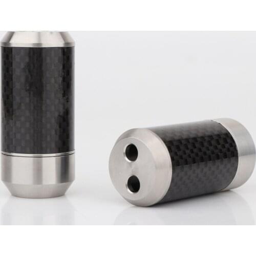 4Pcs 6mm/9mm 1 to 2Hole Carbon Fiber Speaker Cable Audio Cable Wire Pants Boot Y splitter Speaker cable boot