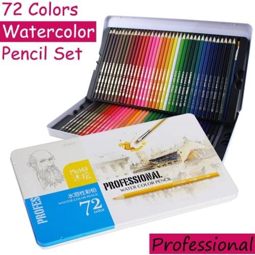 72 Colors Watercolor Pencils Set Professional Water Soluble Color Pencil Art Colour Pencil School Supplies Crayon De Couleur