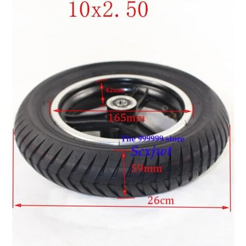 Free Shipping 10x2.50 /10x2.5 Tire and Aluminum Alloy Wheel Are Suitable for Electric Scooter Balancing Car and Speedway 3
