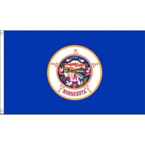 Free shipping xvggdg usa american minnesota state flag print Polyester banner flag