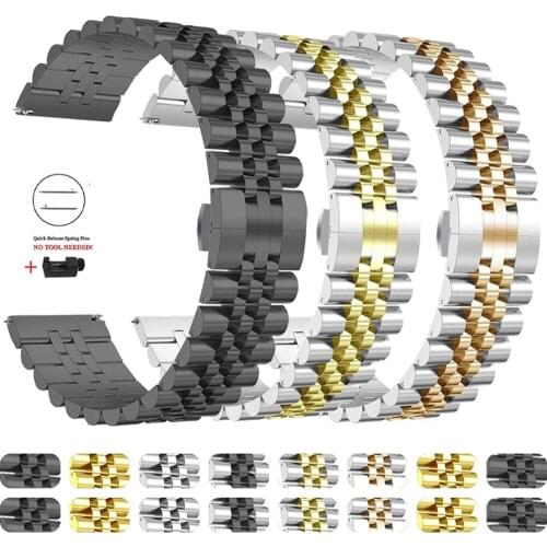 Stainless Steel Wacthband for Xiaomi Huami Amazfit GTR 47mm 42mm Metal Bracelet Strap Amazfit Stratos 3 GTS Bip Band 20mm 22mm