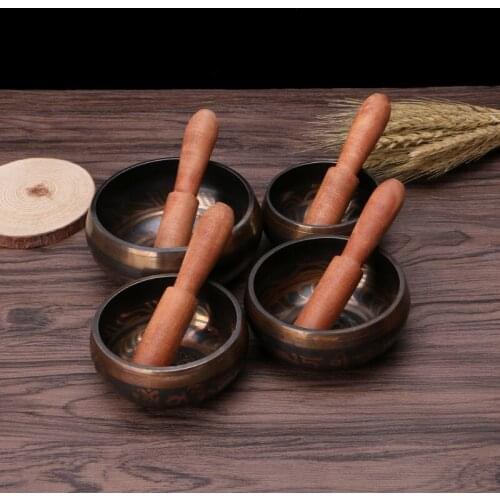 Buddhism Tibetan Singing Bowl Hand Hammered Yoga Copper Chakra Meditation Gift