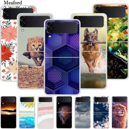For Samsung Z Flip 3 Case Fashion Fold Cover Hard PC Case For Samsung Galaxy Z Flip3 Case Foldable Coque Funda Shockproof Bumper