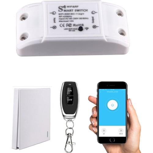 COLOROCK WiFi Smart Switch RF433 Tuya and Smart Life App Control Use with Alexa and Google Assistant for Voice Control