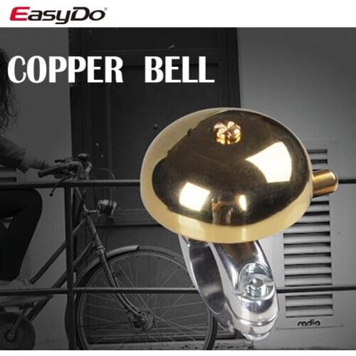 Easydo MTB Road Bicycle Ring Bell Pure Copper Bell Loud Clear 75DB+ Bike Alarm Ring Bell Old Fashion bell Bike Accessory HOT