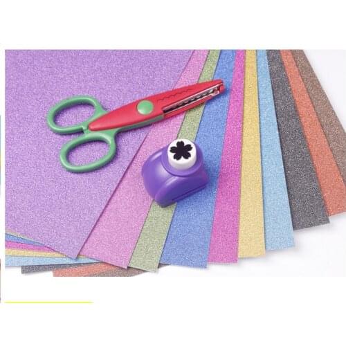 30 Sheets colorful glitter paper decoration modern style eco-friendly high quality A4 glitter paper crafts with glue