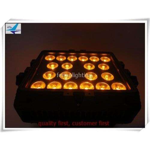 H-6/lot DMX 512 outdoor dj lighting 20x18w ip65 6in1 RGBWA UV led wall washer lyre out put city color light 10CH