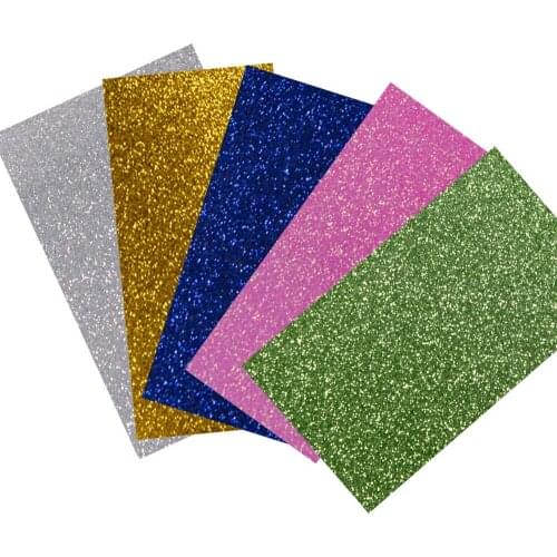 HOHOFILM 5pcs Multi-Color Bundle Glitter Heat transfer vinyl Cutting vinyl Iron on Heat press PU FOR Cricut