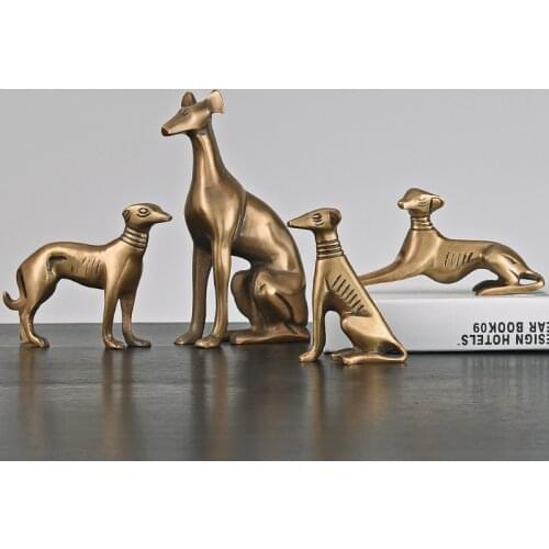 Art Imitation Brass Doberman Puppy Decoration Home Decoration Creative Living Room Study Alloy Art Decoration