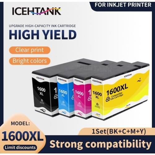 Icehtank 4PCS PGI1600 Compatible Ink Cartridge for Canon MAXIFY MB2060 MB2360 MB2010 MB2020 MB2320 MB2050 MB2030 MB2040 MB2330
