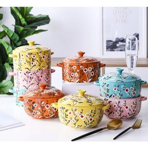 Coffee Cup Ceramic Bowl & Dish For Breakfast And Fast Noodles Salad Soup Dinnerware Engraved With Mum As Decoration Tableware