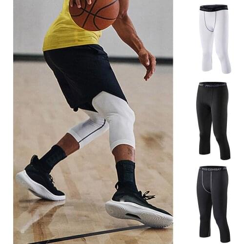 Men Compression Tight Leggings Running Sports Male Fitness Jogging Pants Quick Dry Trousers Workout Training Yoga Bottoms