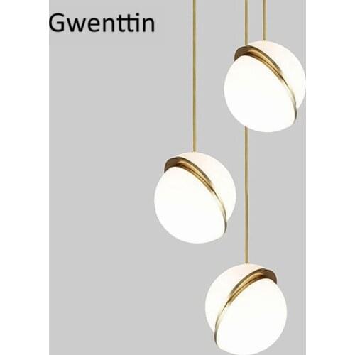 Moon Ball Pendant Lamp Modern Pendant Lights Home Loft Decor for Bedroom Living Room Hanglamp Nordic Acrylic Lighting Fixtures