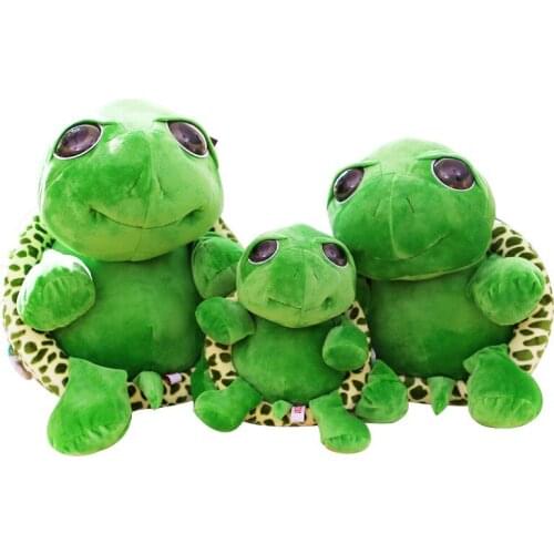 Cute Plush Turtle Big Eyes Green Doll Creative Simulation Animal Soft Plush Toy Child Birthday Gifts Baby Comfort Toys Funny New