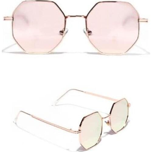 Polygon Frame Sunglasses Outdoor Decorative Glasses Metal Frame UV400 Lightweight Sunglasses For Women And Men