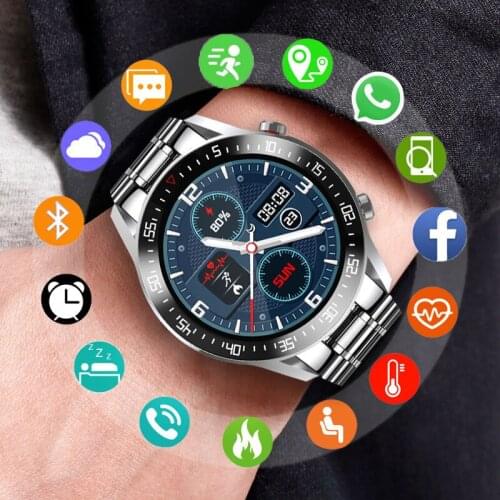 LIGE 2021 Fashion Full circle touch screen Mens Smart Watches IP68 Waterproof Sports Fitness Watch Luxury Smart Watch for Men