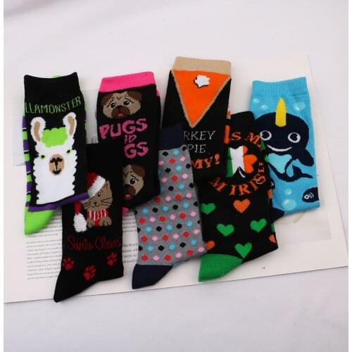 Fashion Happy Socks submarine world Cotton Soft Beautiful Curve Men Funny Women Ladies Girls Art Socks