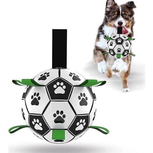 Dog Supplies Dog Toys Interactive Football with Grab Tabs for Dog Outdoor Funny Training Soccer Balls Toy Pet Bite Chew Balls