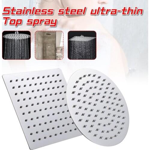 8" High Pressure Shower Head Rain Showerhead Stainless Steel Rotating Shower Head Celiling Wall Mounted Bathroom Shower Set