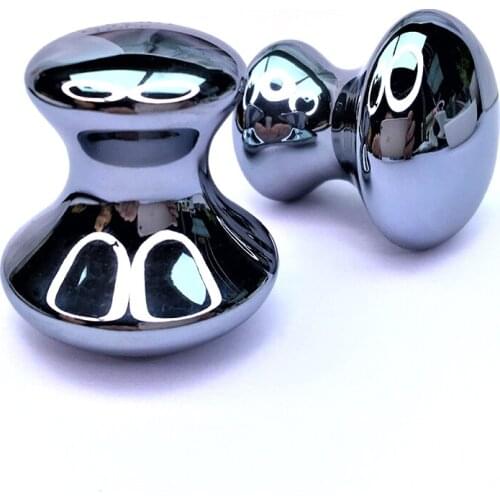 Natural Tera Hertz Stone Mushroom Massager Tool Specular Hematite Polished Healing Crystal Stone Gua Sha Anti-wrinkle Swelling