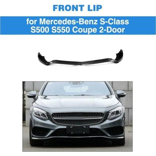 Carbon Fiber Front Bumper Lip Splitters Apron for Mercedes-Benz S-Class S500 S550 Coupe 2-Door 2014 - 2017 Bumper Protector