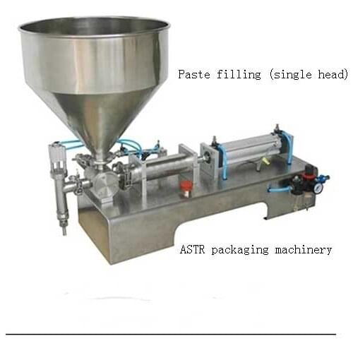 Single nozzle Paste filling machine small hopper Rotary Valve range 5-100ml quantitative filling and packaging equipment