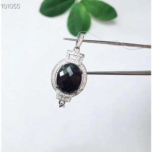 Sapphire pendant Free shipping Natural and Real sapphire 925 sterling silver pendant Gem 11*13mm