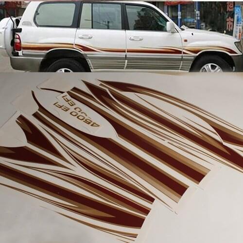 Car Styling car body Decal Stickers Stripe For Toyota Land Cruiser 100 LC100 1998 1999 2000 2001 2002 2003-2007 Accessories