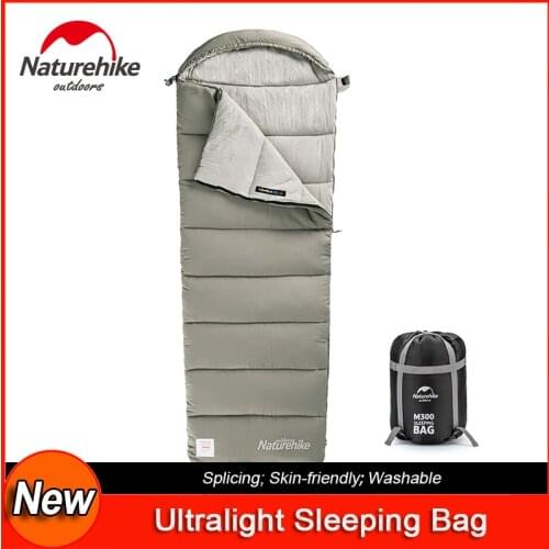 Naturehike Camping Sleeping Bag Lightweight Hooded Envelope Sleeping Bag for Outdoor Traveling Hiking M180 / M300 / M400