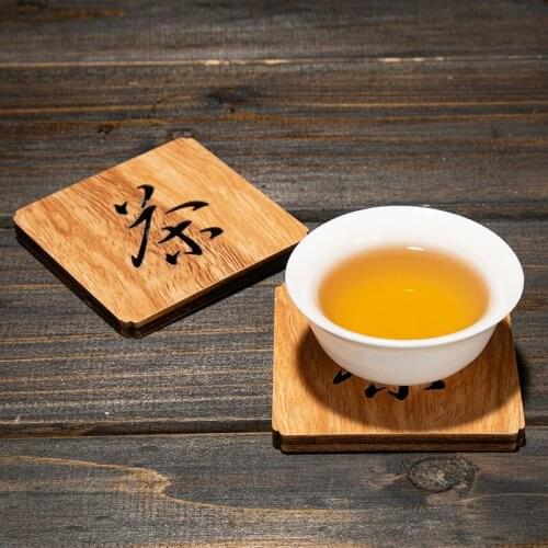 1PC Tea pad Drink Mat Wood Coasters Placemats Decor Tea Coffee Cup Pad Durable Square Home Table Bowl Teapot Non-slip Cup Mat