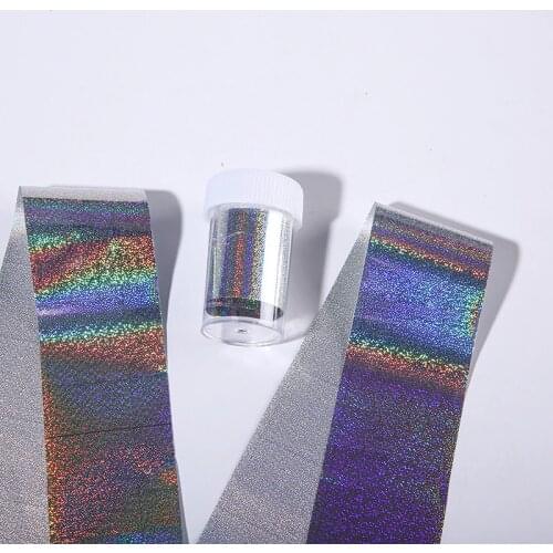 New 1 pc Nail Holo Flake Sticker Mosaic Pattern Design DIY Manicures Tool Nail Transfer Holographic Foil Sticker