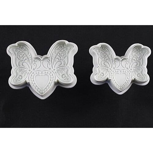 2pieces Fondant Butterfly Mold Cake Cutter Cookies Sugarcraft Decorating Tool Lovely three-dimensional sushi mould