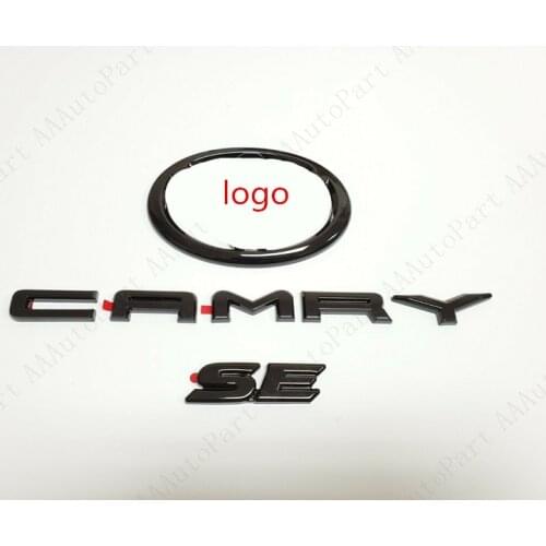 2018-2021 for CAMRY SE matte GLOSS BLACK EMBLEM OVERLAY KIT GEN OEM PT948-03191-02